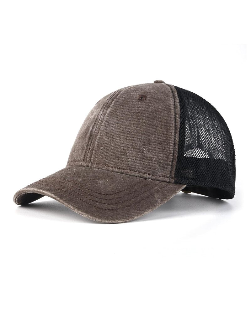 Zylioo XXL Oversize Trucker Hat, Large Cooling Mesh Back Cap, Adjustable Washed Faded Baseball Cap for Big Heads
