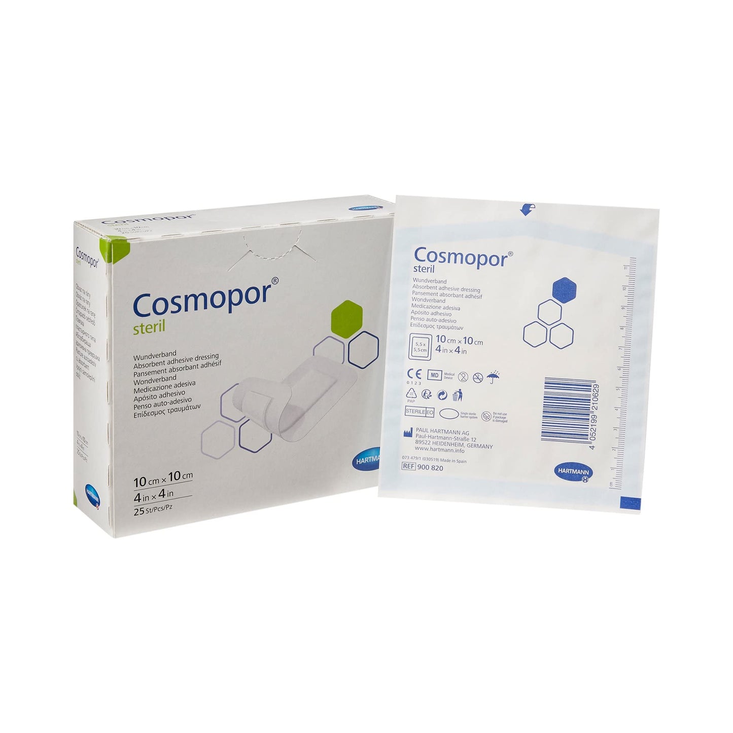 Cosmopor Steril Sterile Island Dressing Square 4 X 4 Inch 900820 25 per Box