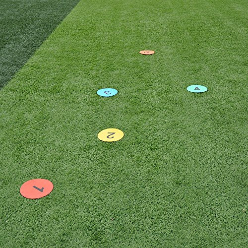 8-Inch Non-Slip Floor Spot Markers for Sports Training - Numbers 1-5