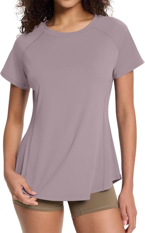 Loovoo Women's Workout Tops - Breathable Loose Fit Activewear Gym Tee | Quick Dry & Comfortable