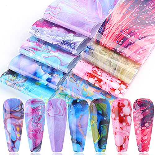 Starry Sky Nail Art Foil Stickers - Flowing Starry Sky, 10 Sheets