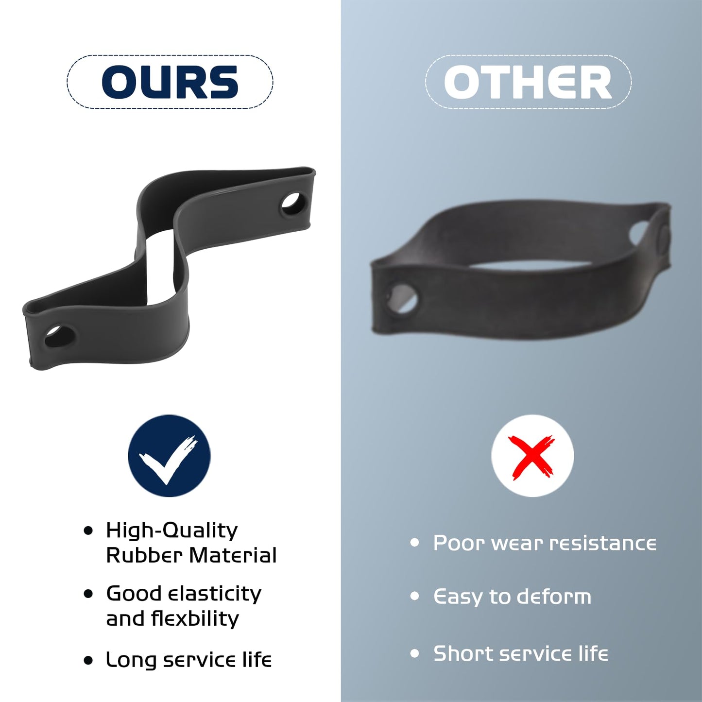 Rubber Helmet Strap for Streamlight ProPolymer Flashlights - 99075 Flashlight Helmet Strap Fit Most Standard Helmet