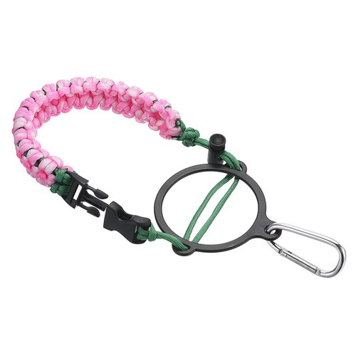 PATIKIL Water Bottle Holder, Paracord Handle Carrying Lanyard Strap Carrier with Ring for 12oz to 64oz Wide Mouth Bottles, Pink