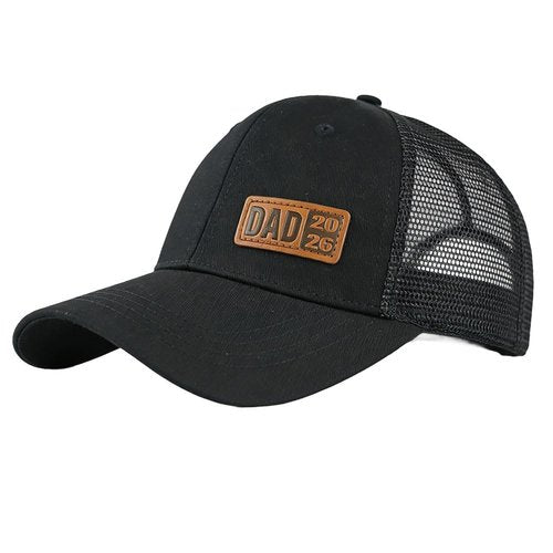 Gifts for New Dad, Leather Dad est 2026 Hat, Adjustable Cotton World's Best Papa Baseball Cap, Birthday Father’s Day from Daughter Son Black