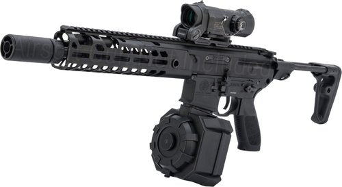 Evike Airsoft - Angel Custom 2000 Round Blok Firestorm AEG Airsoft Drum Flashmag (Color: Black / G36)