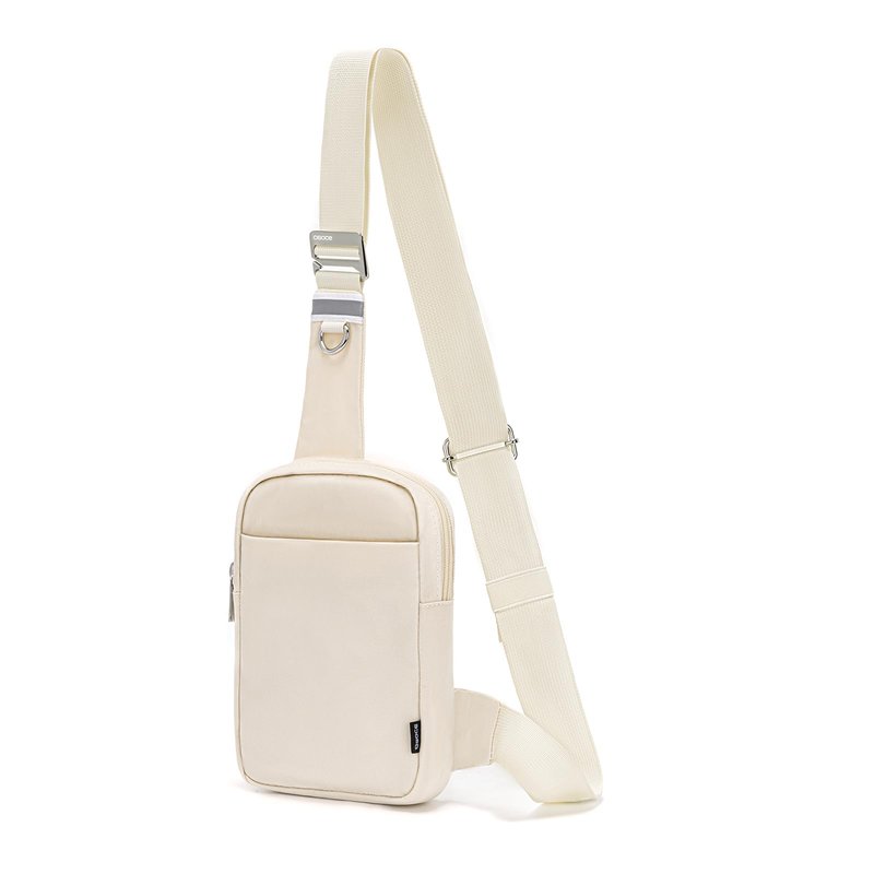OSOCE Small Sling Bag for Men and Women with RFID Pocket, Anti Theft Crossbody Chest Bag Casual Travel Bag for Hiking,Beige,Small