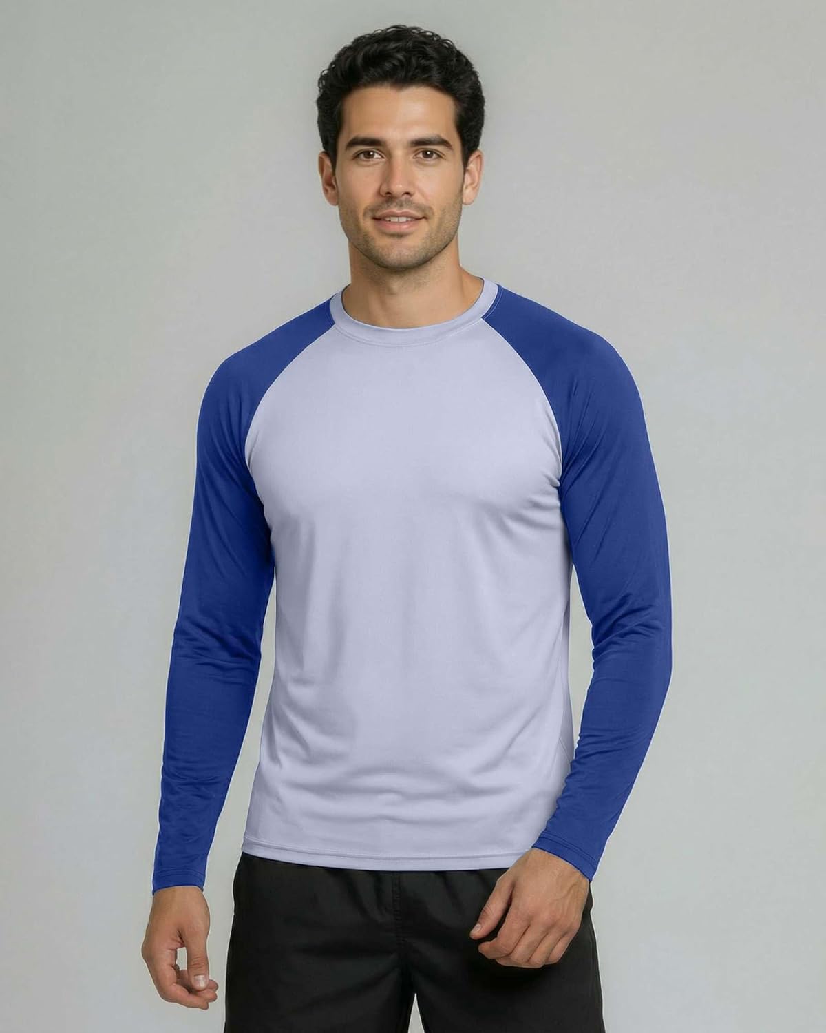 Real Essentials Long Sleeve Rash Guard Shirt - UPF 50+ UV Sun Protection for Men | Quick Dry, Big & Tall