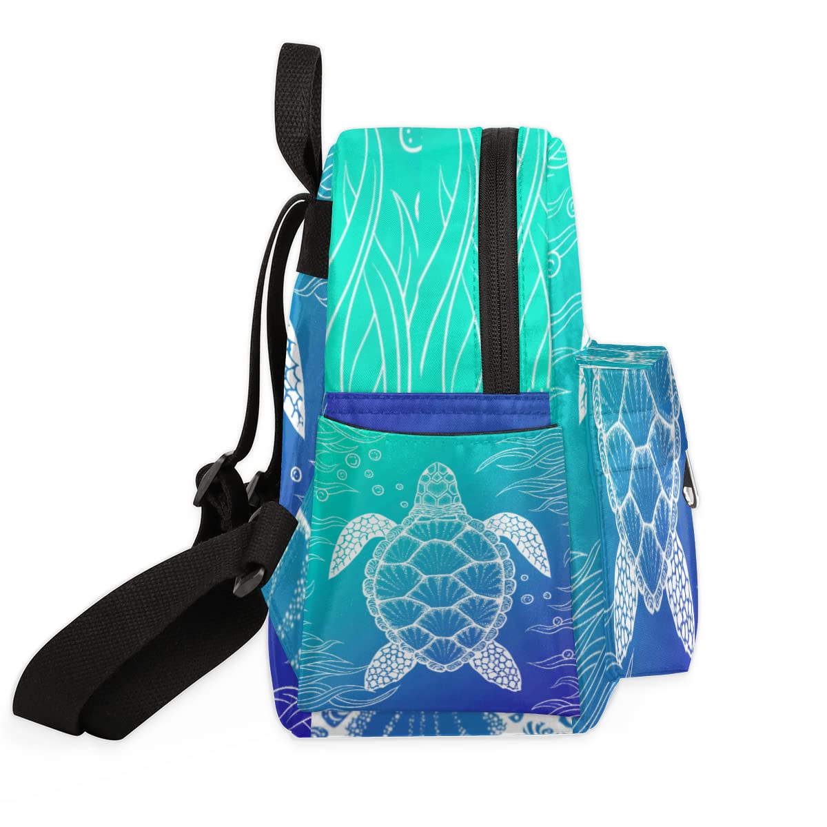 Ocean Turtle Mini Backpack Purse for Women, Sea Turtle Animals Lightweight Small Backpack Casual Travel Bag Daypack for Girls Children Teens Adult School Bag