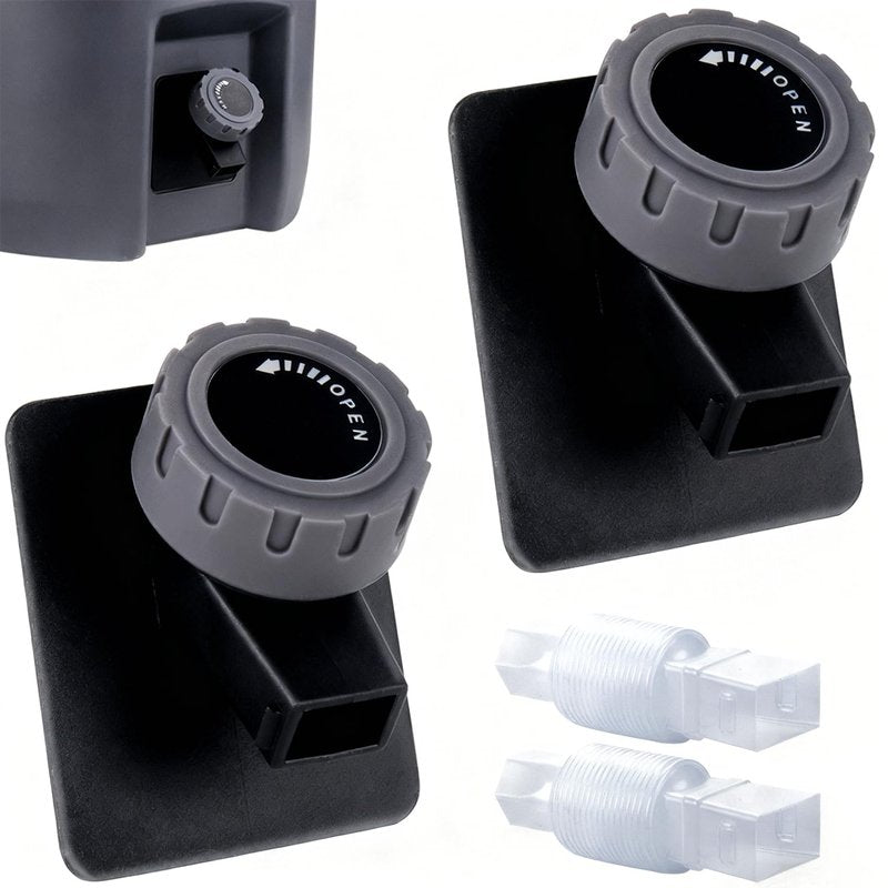 2PCS Water Spigot for STANLEY Adventure 2 Gallon Fast Flow Water Jug，spout Compatible with STANLEY Adventure 2 Gallon Fast Flow With extension hose,and will not leak (2, Black)
