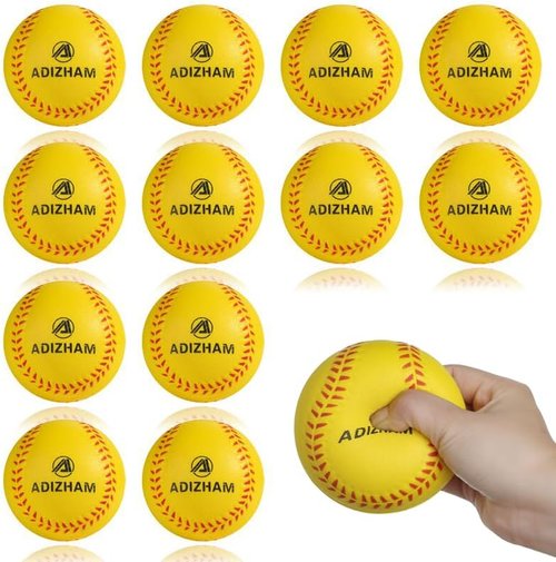 Foam Baseballs - 12 Pack of 9-Inch Soft T-Balls for Youth | Safe for Throwing, Catching & Batting Practice