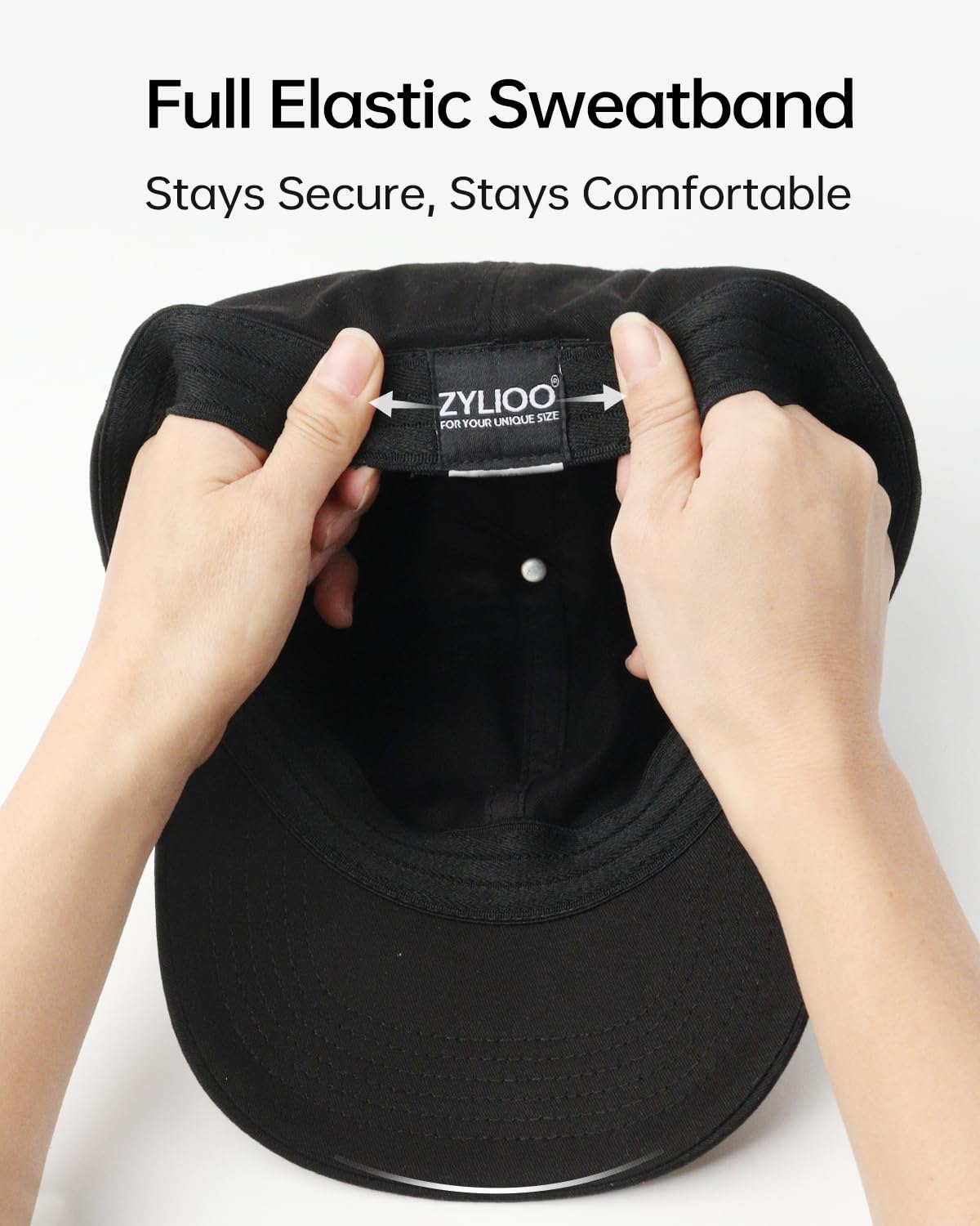 Zylioo Oversize XXL Men's Athletic Baseball Fitted Cap,Extra Large Tennis Cap for Big Heads,Deep Crown Cap for Women