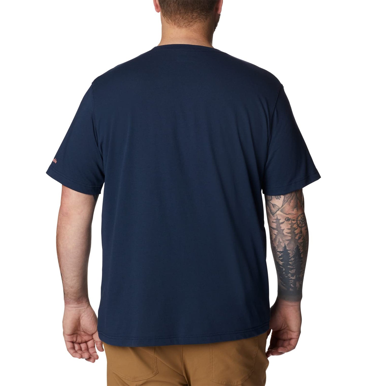 Columbia Men's Thistletown Hills Graphic Short Sleeve, Collegiate Navy HTHR/Wanderland Graphic, 2X Big