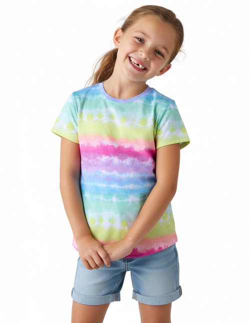 4 Pack: Youth Girls Athletic Shirts, Short Sleeve Dry Fit Apparel Tech Tshirts, Sports Activewear for Kids Teens (Set 6, Youth Small)