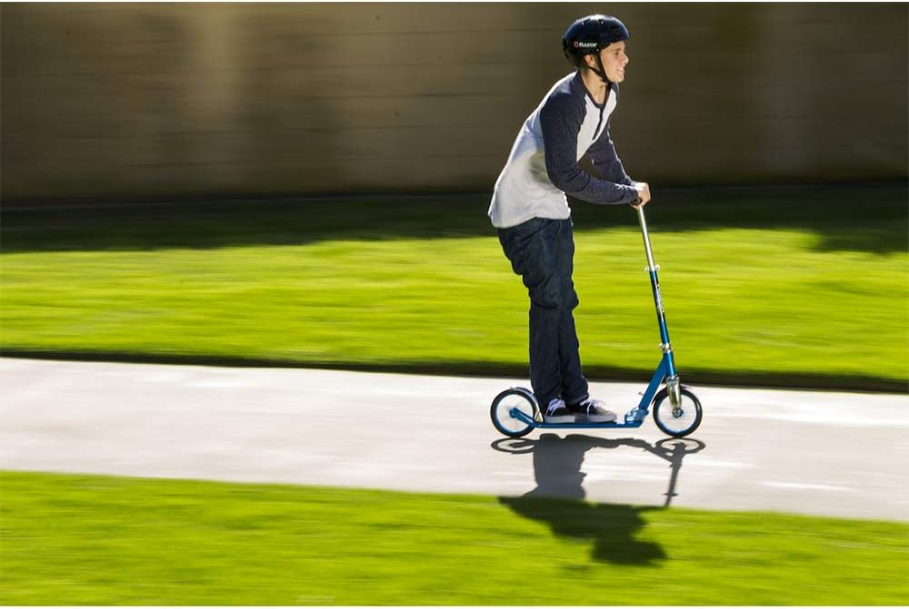 Razor A5 Lux Kick Scooter - Foldable Design, Adjustable Handlebars, Large 8" Wheels | Supports Riders Up to 220 lbs