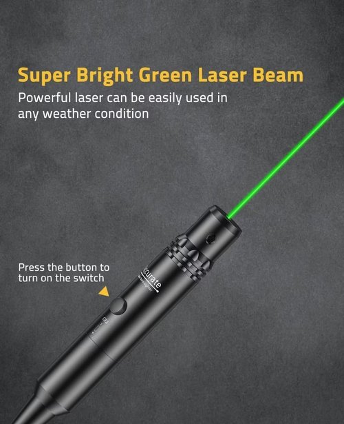 CVLIFE Laser Bore Sight Kit - 32 Adapters for 0.17 to 12GA Calibers | Red/Green Laser with Button Switch