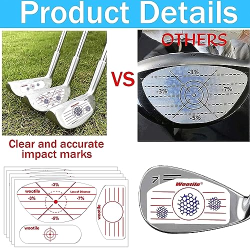 Golf Impact Tape Labels - No Residue Training Aid for Clubs