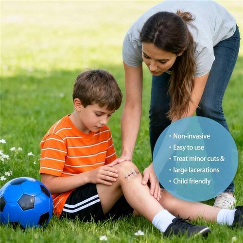 Emergency Wound Closure Strips 29 Pack, 4 Types Zip Stitch Butterfly Bandaids Without Suture, Stitchless & Painless Laceration Closure Kit Butterfly Bandages