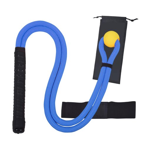 Little World Golf Rope Swing Trainer Set - Golf Training Aid with Swing Correcting Arm Band for Improved Technique & Tempo, Perfect Golf Gifts for Men & Women (Blue)