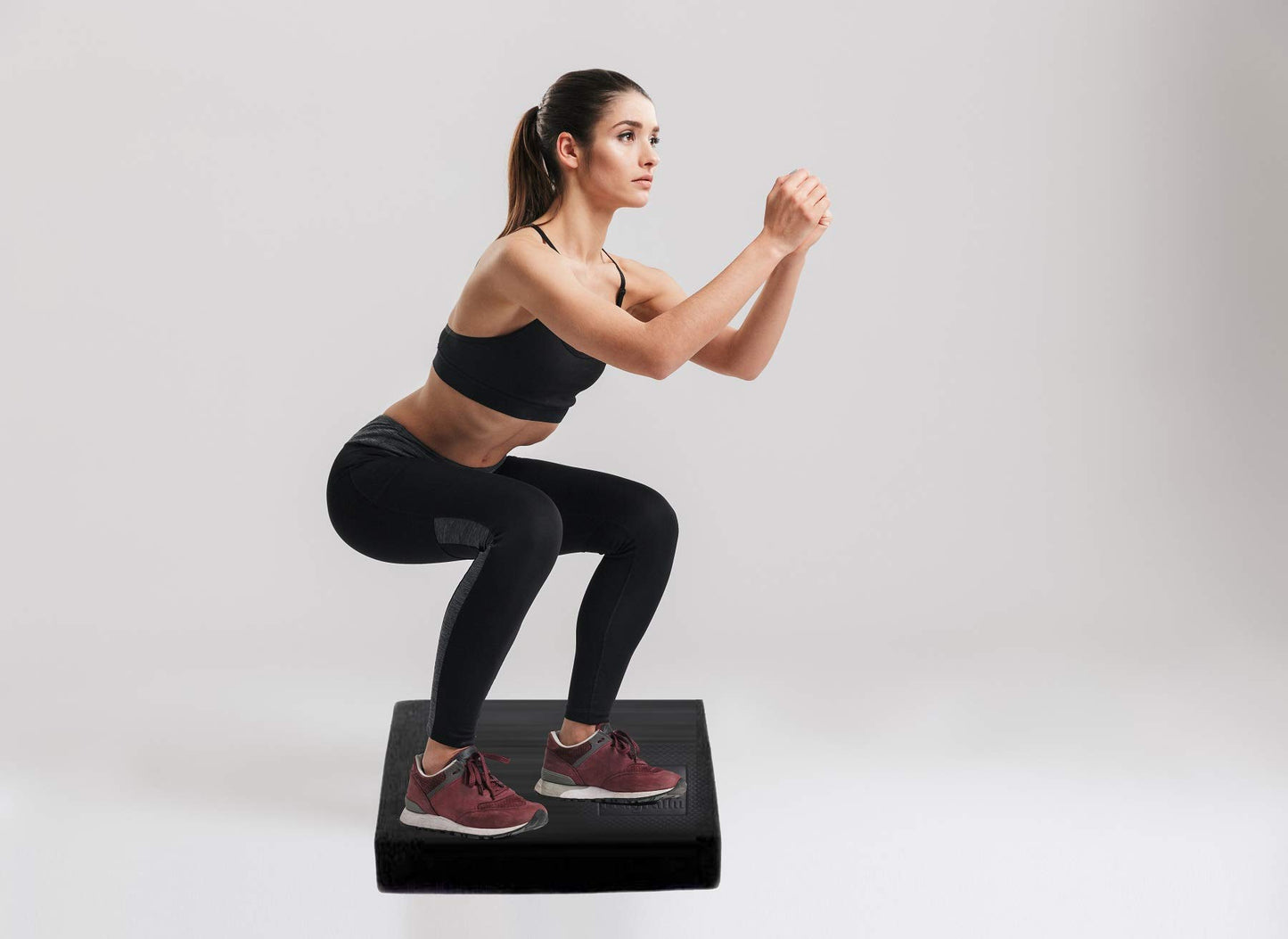 Balance Pad, Non-Slip Foam Mat & Ankles Knee Pad Cushion for Physical Therapy, Rehabilitation, Core Balance and Strength Stability Training, Yoga & Fitness, 15.7 x 13 x 2 Inch (Black)