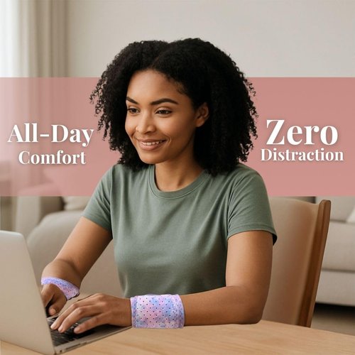 Activery Co. Carpal Tunnel Wrist Brace Left Hand, Right Hand for Women, Day or Night Compression Wrist Support Brace for Fitness, Keyboard Use, or Overnight Support, 2 Pack, Purple Tie Dye Print