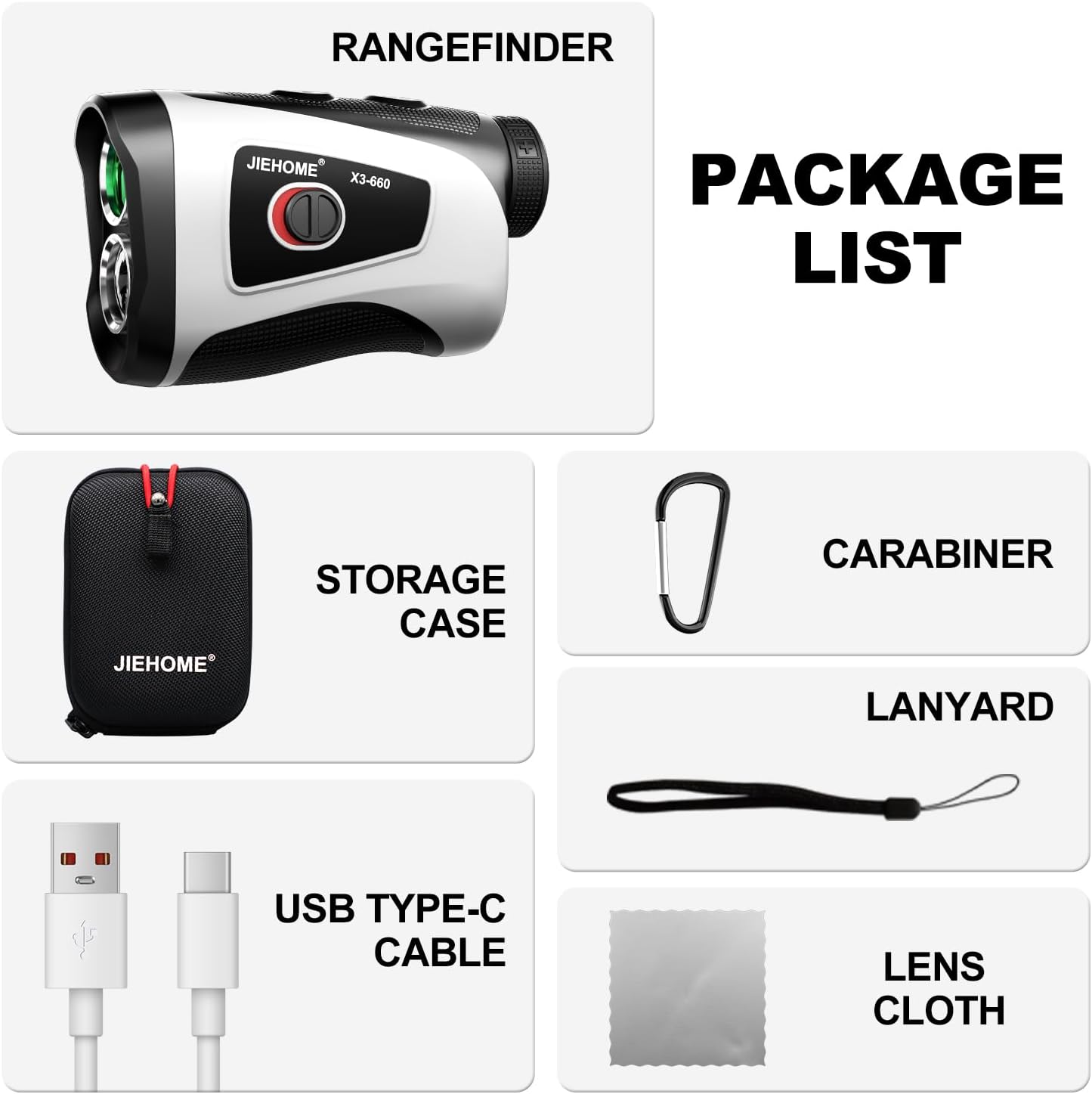 Skiennix Golf Rangefinder - 7X Magnification, Slope Measurement & Flag Locking | Rechargeable Gift for Men