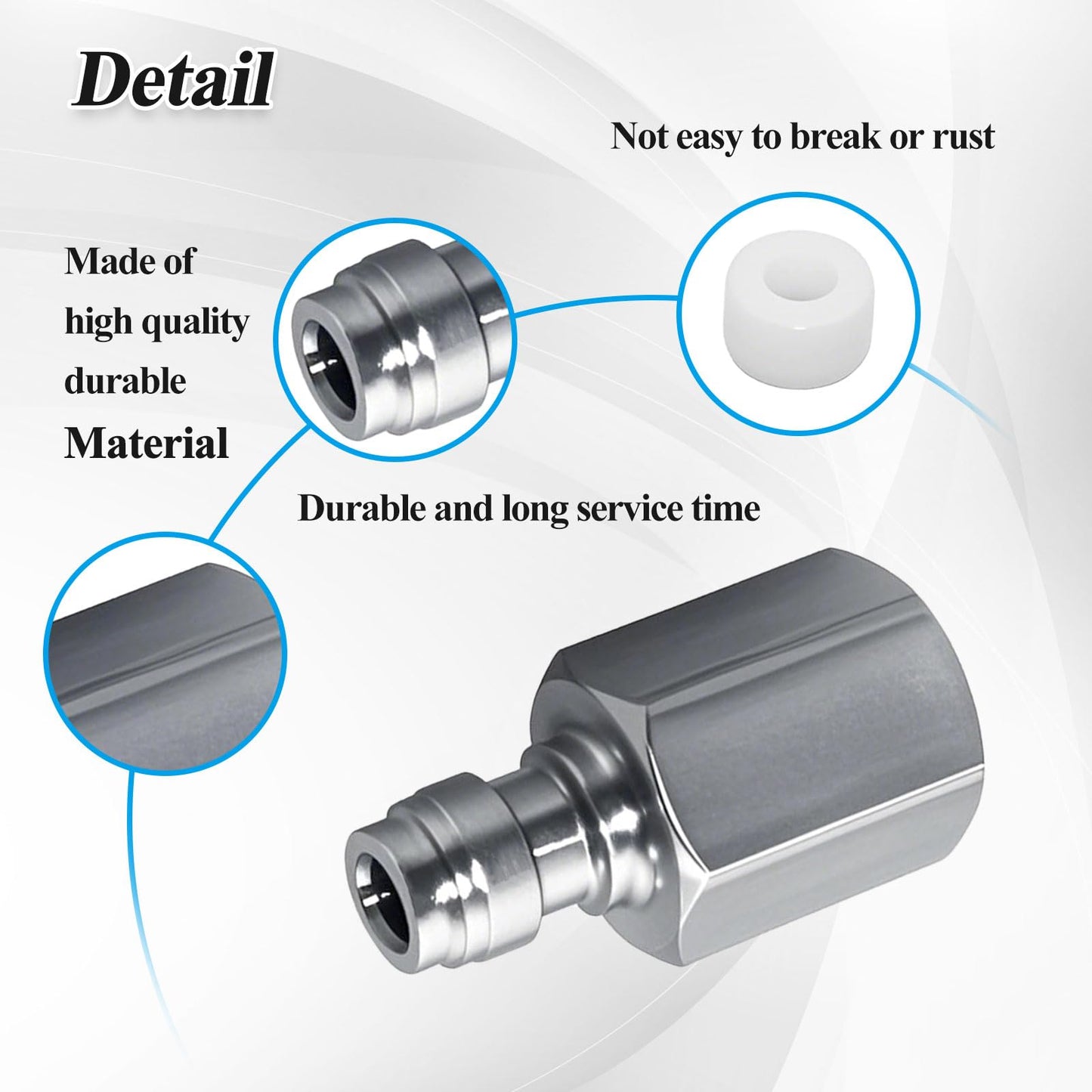 Ebrmeiwo 2Sets 1/8 Inch BSPP Female Quick-Disconnect Plug Kits with Seals, Air Tool Fitting Connector for Paintball