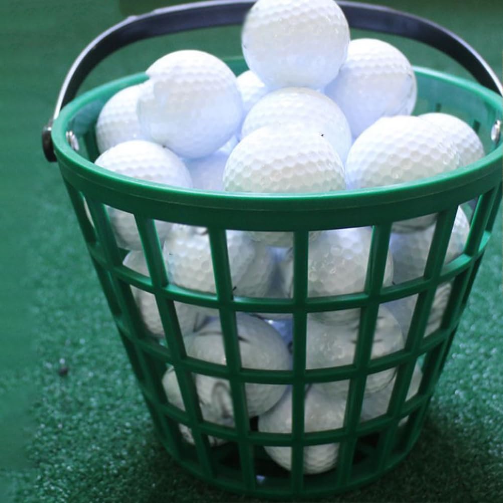 Golf Ball Basket Portable Golfball Storage Container with Handle Ball Storage Basket for Easy Carrying and Stackable Outdoor Golfball for Practice and Course Use