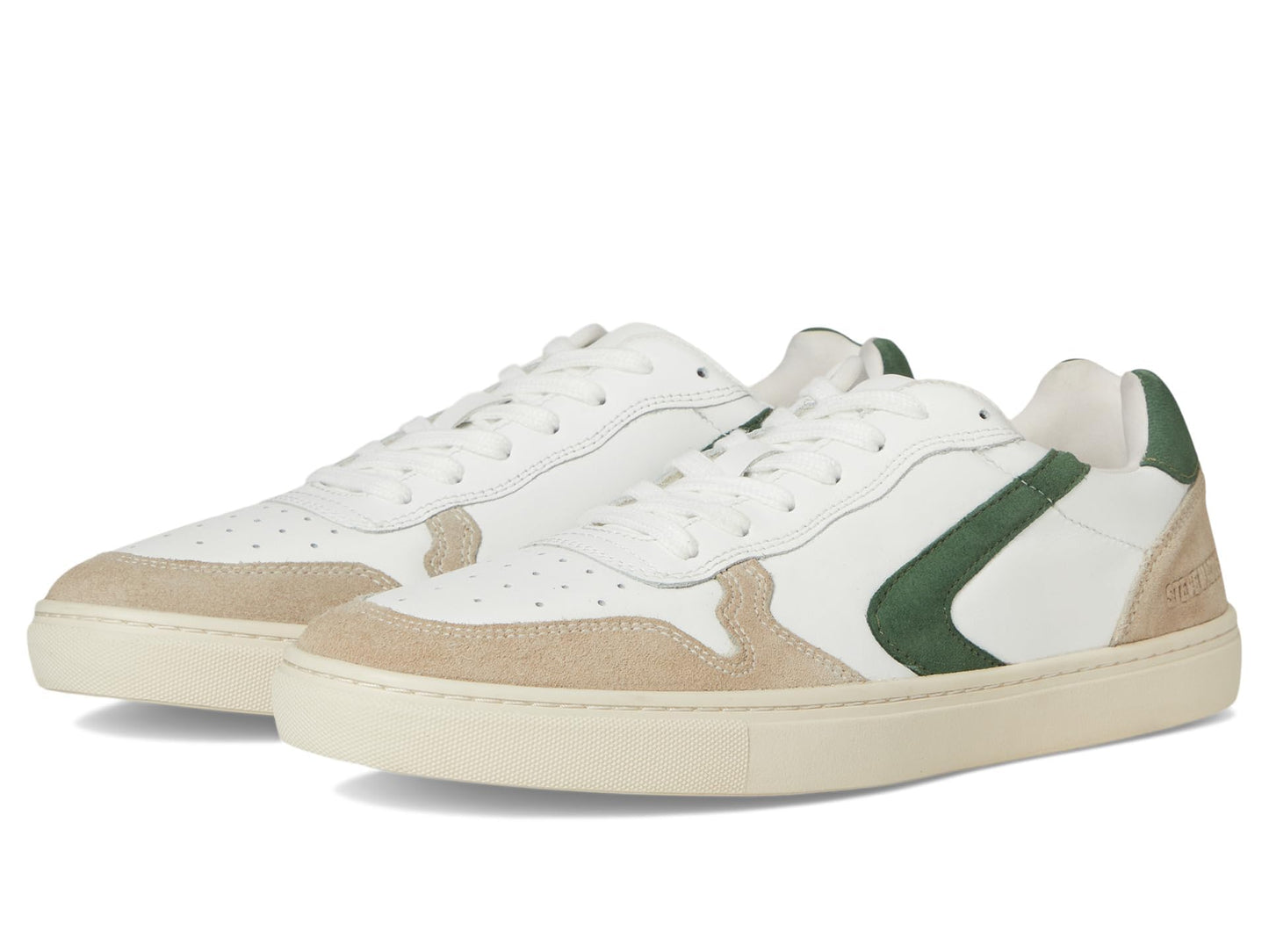 Steve Madden Men's Centre, White/Green Leather, 7 Medium