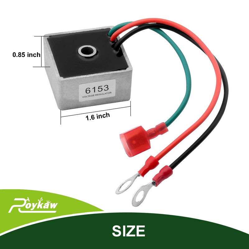 Roykaw Golf Cart Voltage Regulator Rectifier Compatible with EZGO (1994-up) Gas Vehicles, Club Car (1984-1991) 4-Cycle and Columbia/ParCar (1982-1994) 2-Cycle Models, OEM# 27739G01, 74510-85, 435-203