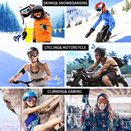 Snow Goggles 2 Pack - UV Protection Anti-Scratch, One Size Gray