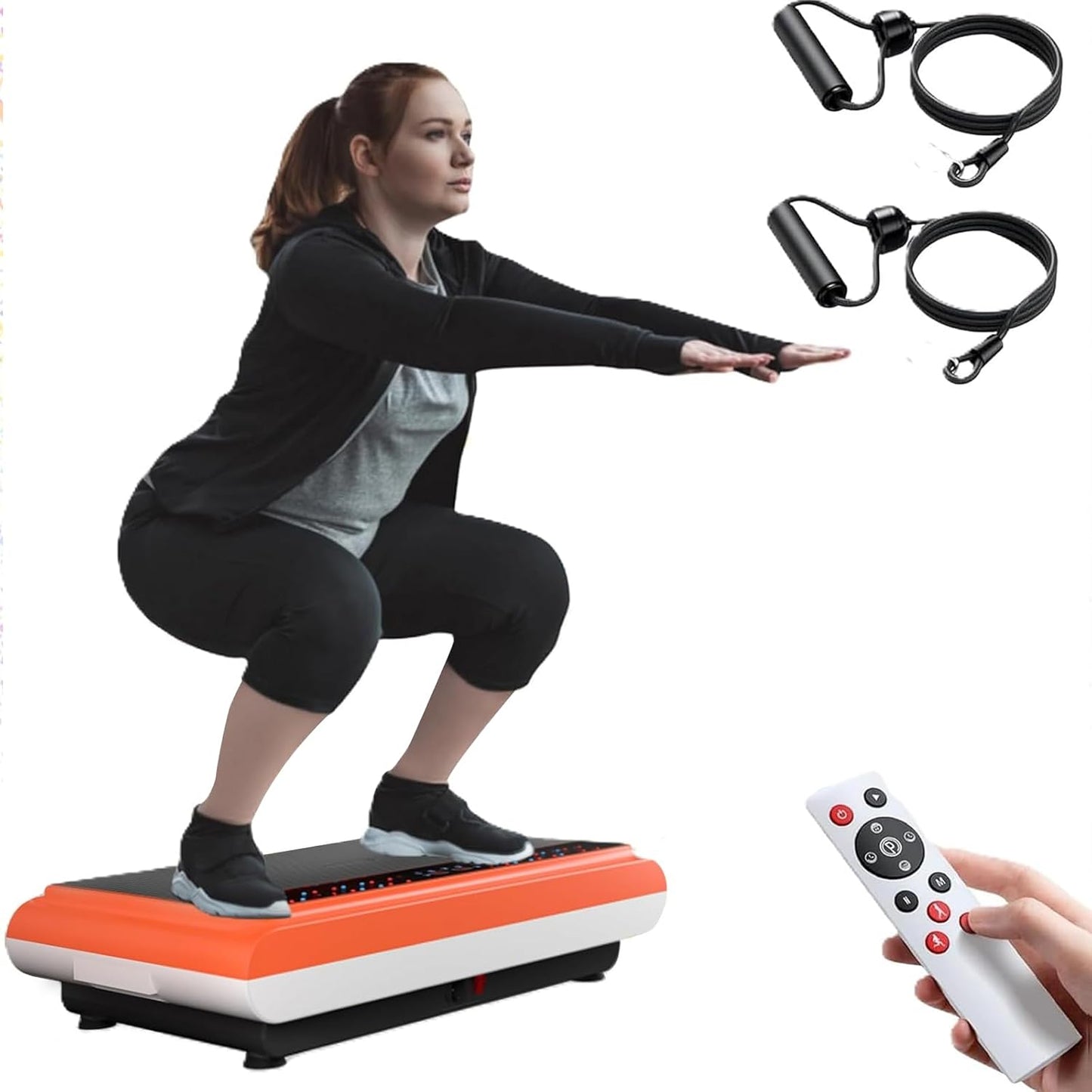 Natini Vibration Plate Exercise Machine - Whole Body Workout for Weight Loss | Home Fitness with Resistance Bands