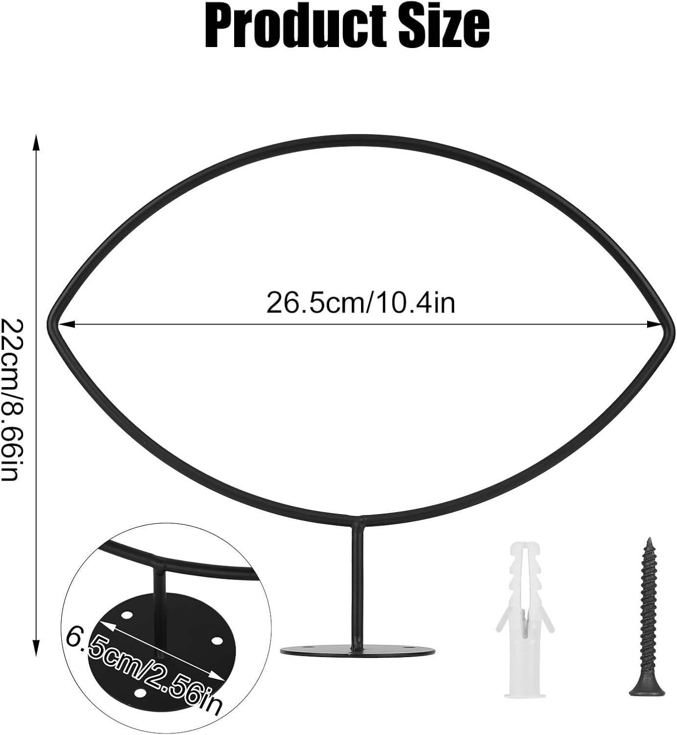 Skiennix Football Wall Mounts - 6-Piece Metal Display Stand for Sports Balls | Ideal for Room Decor & Garage Organization