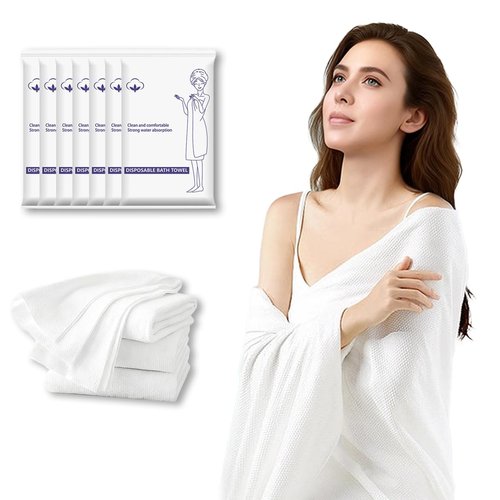 5 Pack Disposable Travel Bath Towels Sheets Extra Large 55"x27.5",Soft Disposable Washcloths Body Towels for Bathroom Travel,Quick Dry Camping Shower Towel Hair Sauna Beach Swimming Gym Pet Towels