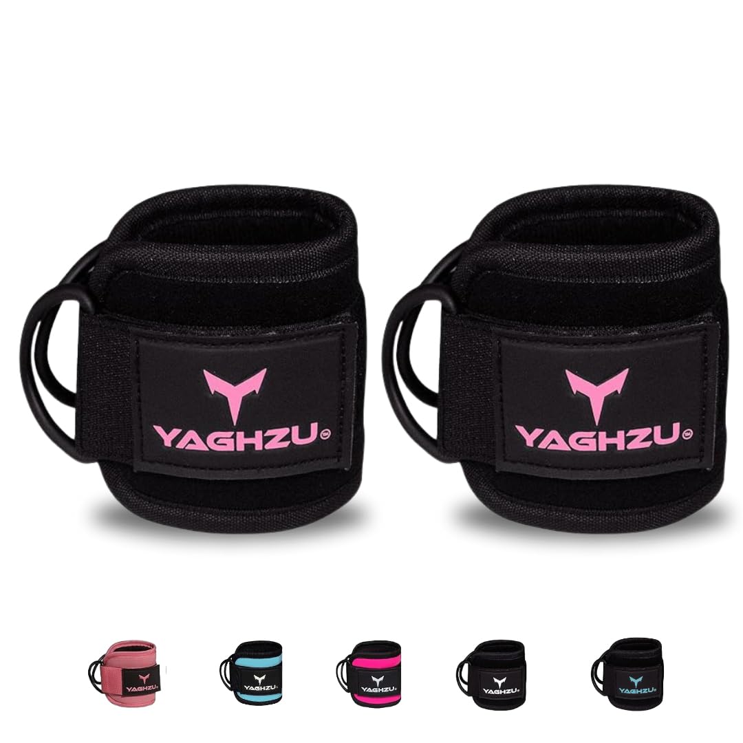 YAGHZU Ankle Straps for Cable Machines Women, Glute Kickback Cable Machine Attachments, Gym Ankle Cuffs, Wrist Cuffs for Workout, Leg Training Accessory, Fitness Gear for Home or Gym