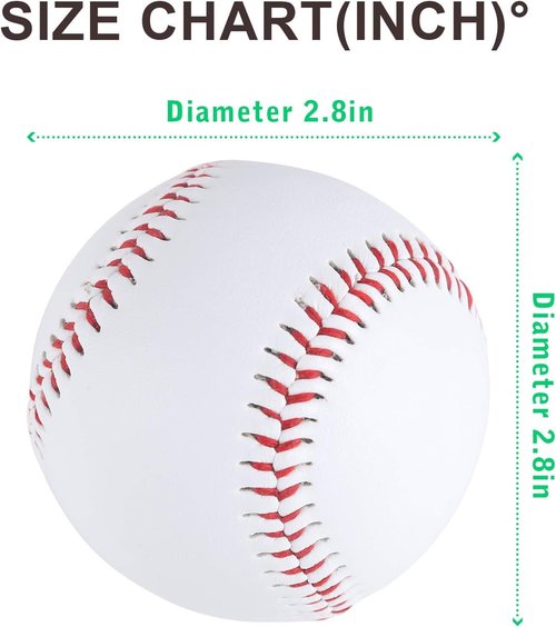 Baseball 12 Ball Pack - Youth & Adult 9-Inch Training Baseballs for Pitching & Autographs