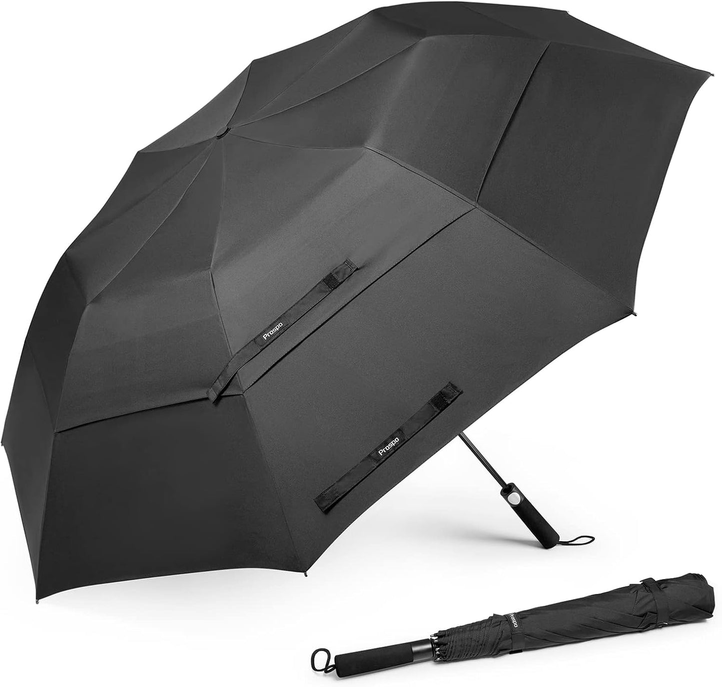 Prospo 62-Inch Portable Golf Umbrella - Oversized Double Canopy, Windproof & Waterproof Design