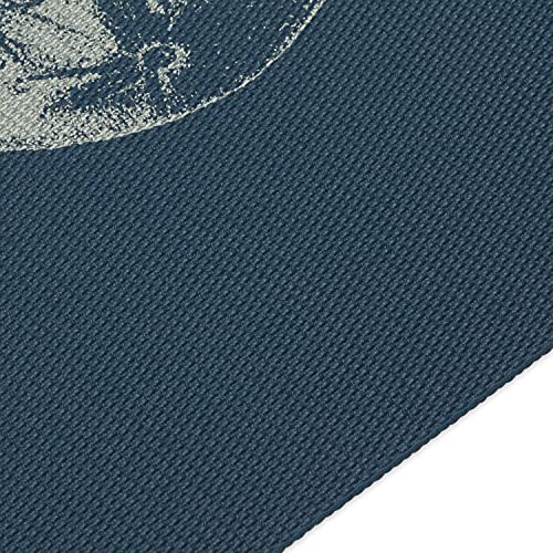 Premium 6mm Reversible Yoga Mat - Lunar Wave Design