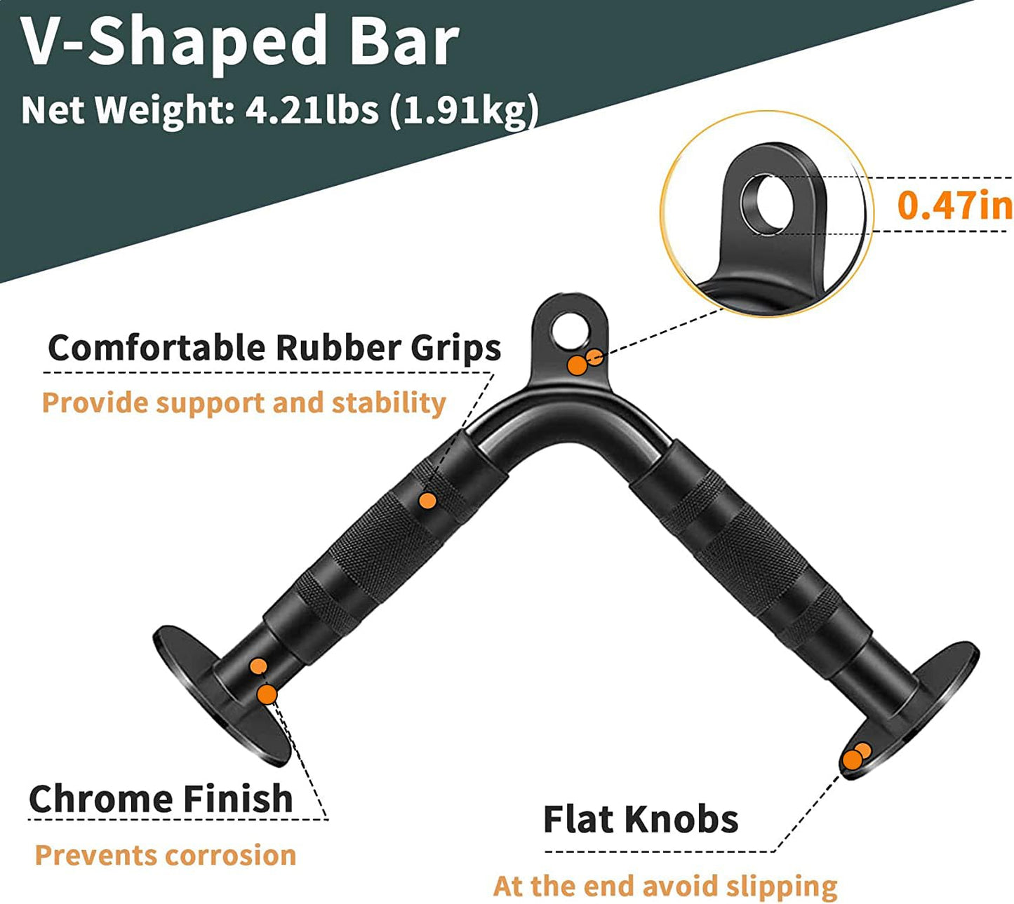 WNOEY Solid Cable Machine Attachment, Cable Attachments for Gym, Gym Cable Attachments, Cable Machine Attachments Set