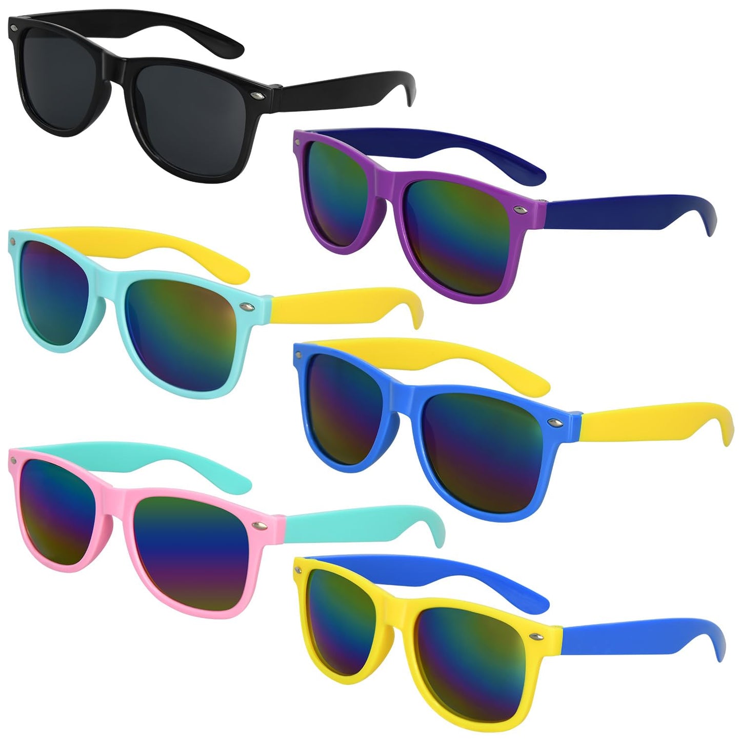 Mdvora 6pcs Kids Sunglasses Set, Toddler Sunglasses, for Outdoor(6pcs)