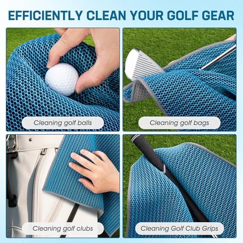 Magnetic Golf Towel - Ultra-Absorbent Microfiber, Green