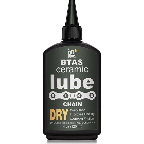BTAS Dry Bike Chain Wax Lube - 4 oz Ceramic Nanoparticle & PTFE Bicycle Chain Lubricant for Road & MTB