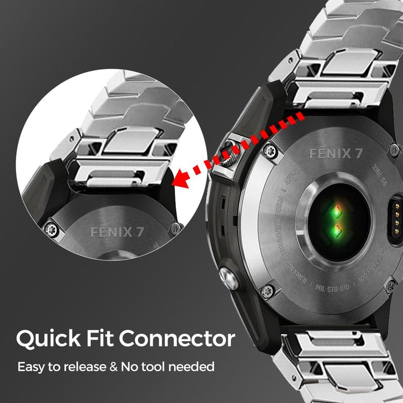 synsing 26mm Titanium Magnetic Metal Quick Fit Band Compatible for Tactix 8 51mm/Instinct 3 50mm/Fenix 8 51mm/Fenix 7X Pro,22mm Band for Tactix 8 47mm/Descent G2/Fenix 8 47mm