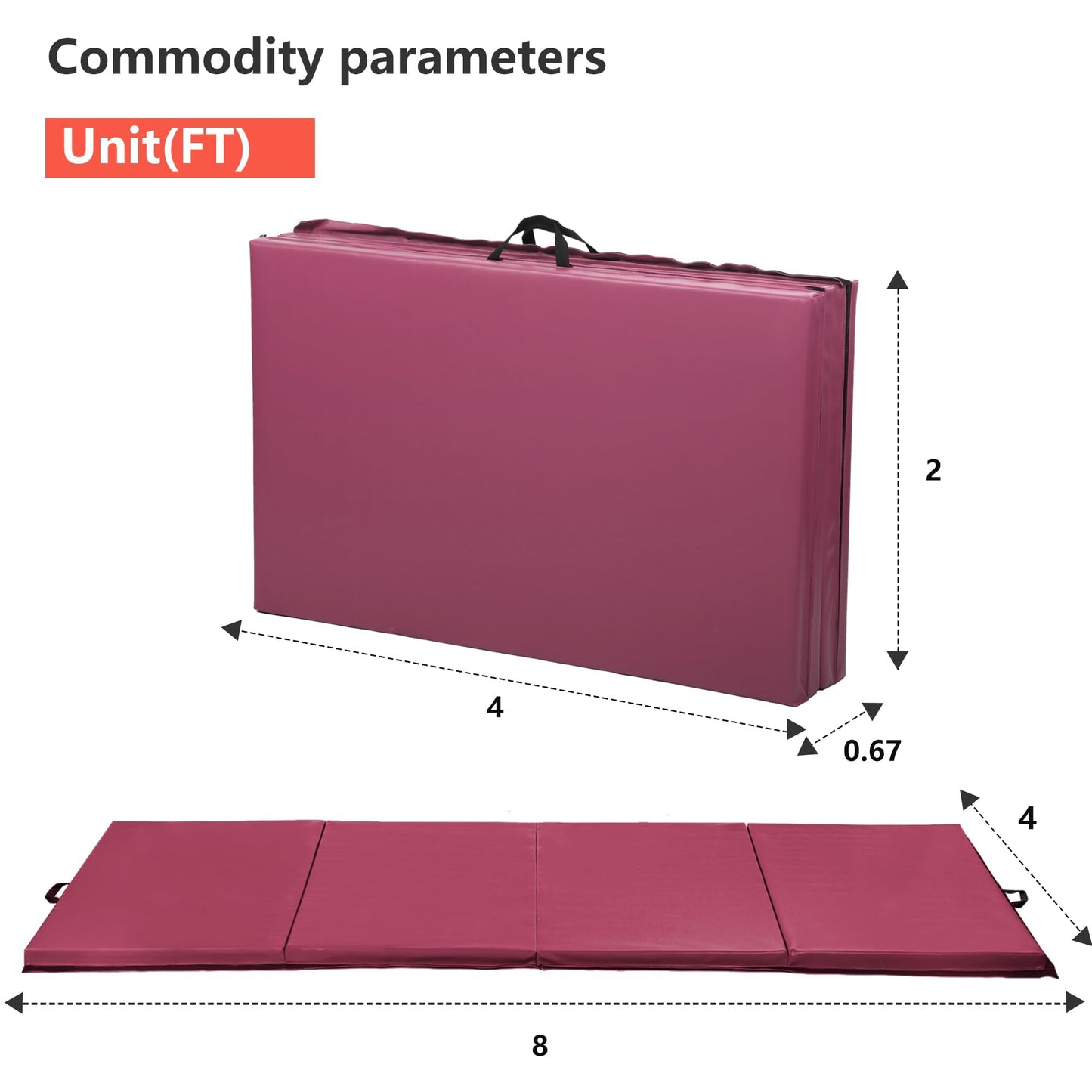 Yoga Mat Thick 2 inch Workout Gym Mat for Home, Exercise & Gymnastics
