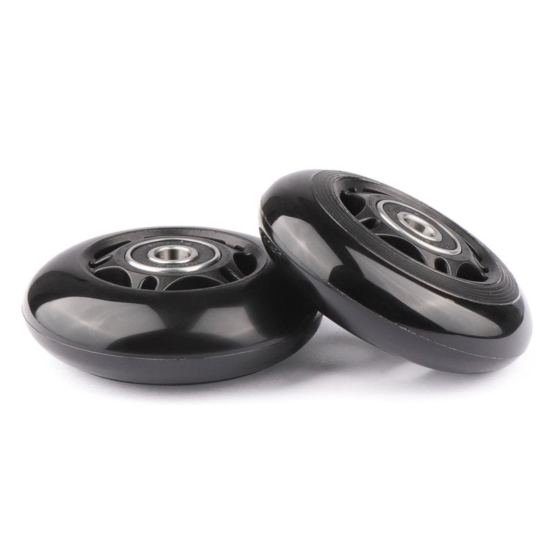 WHEELGOO 2-Pack PU Luggage Suitcase Replacement Wheels Repair Kit w/ABEC-7 Bearings and 6mm Axles for Trolley Carry-on Roller Travel Bag (70 * 24mm)