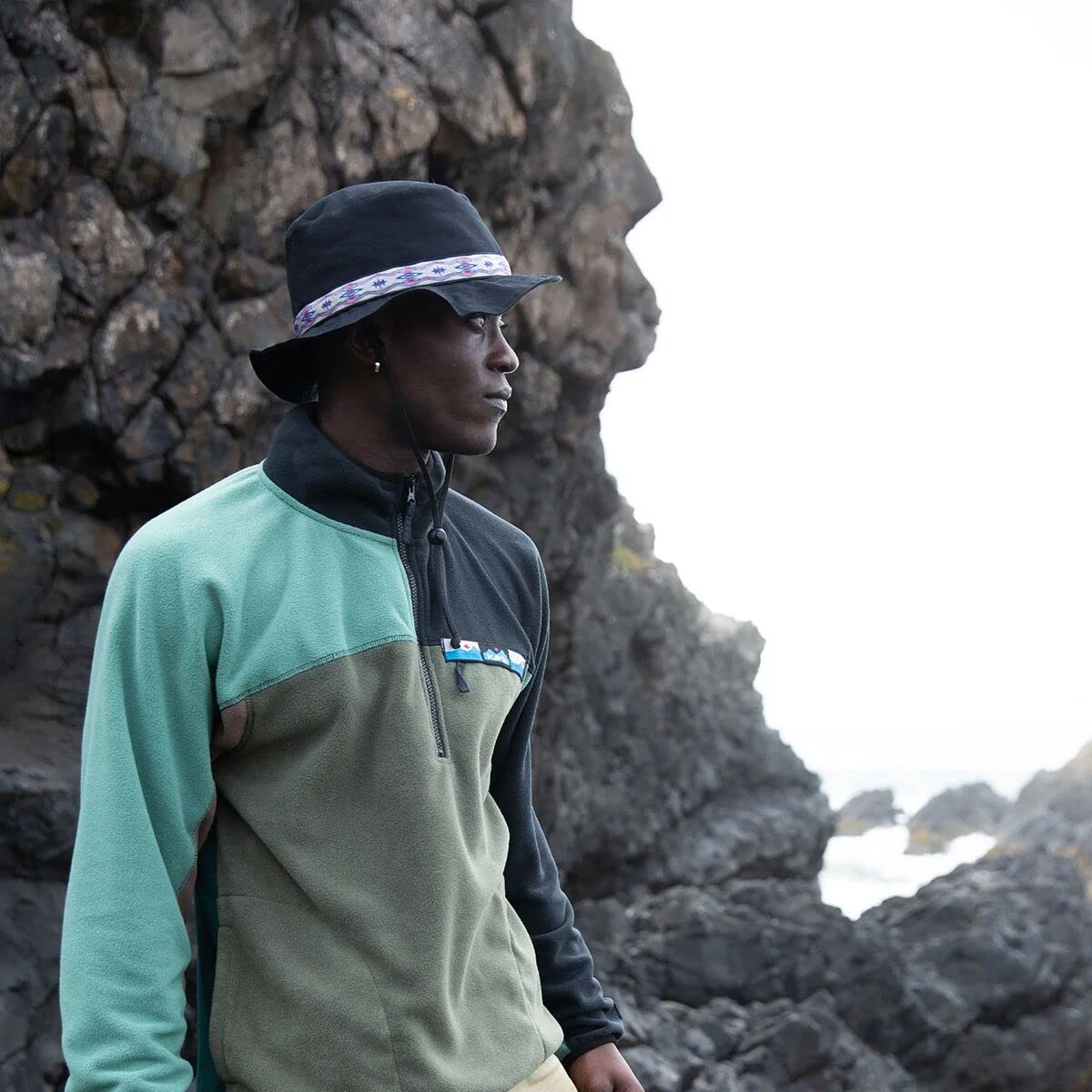 KAVU Organic Strap Bucket Bucket Hat Fishing Camping Boonie-Jet Black-S