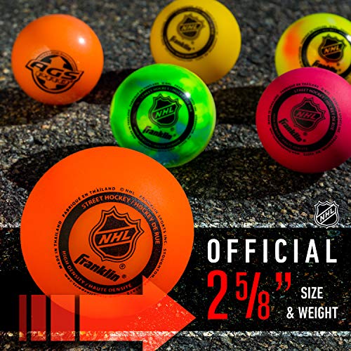 Assorted All Weather Franklin Sports NHL Street Hockey Balls - Pack of 3