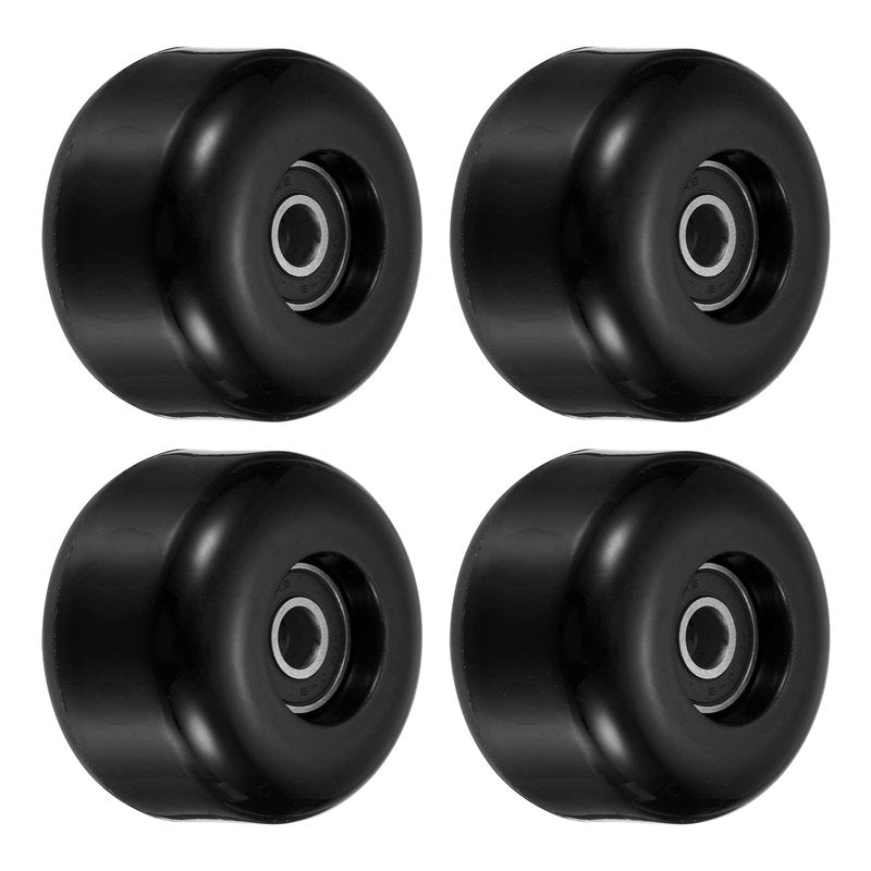 PATIKIL 54mm Skateboard Wheel with Bearings ABEC-9, 4 Pack Street Wheels for Skateboards Cruiser Wheel Replacement 85A, Black
