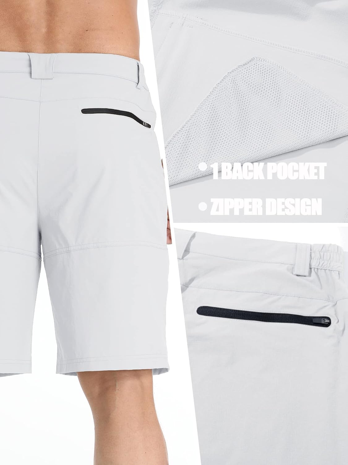 TACVASEN Men's Summer Outdoor Shorts Quick Dry Water Resistant Cargo Casual Golf Work Hiking Shorts (NO Belt)