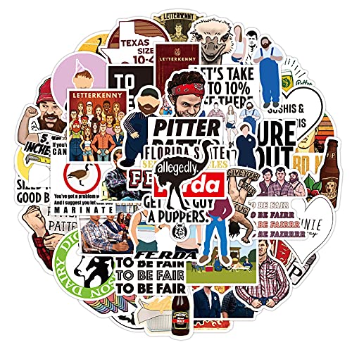 50pcs Waterproof Vinyl Stickers - Funny TV Show Designs