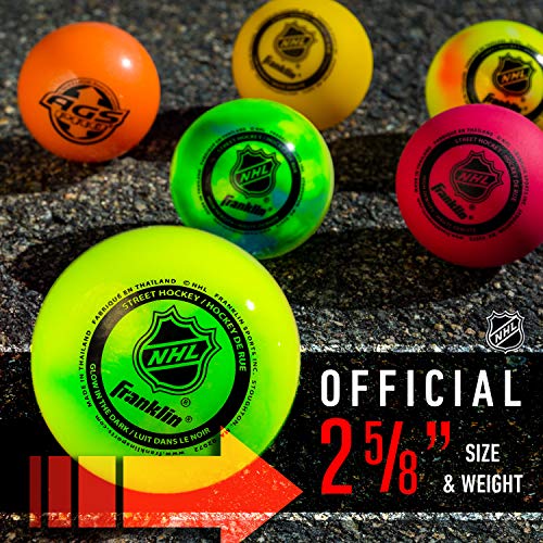 Street Hockey Ball - Official Size Low Bounce Glow in the Dark